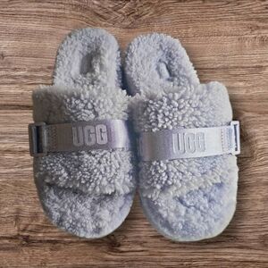 UGG Fluffy Slide Slippers Purple